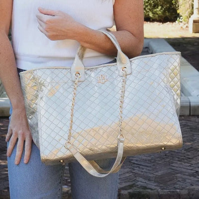 Melissa Tote Bag - Champagne Pop Shabby Chic Boutique and Tanning Salon