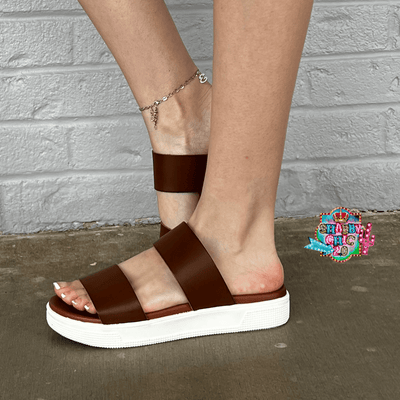 MIA Saige Platform Sandals - Cognac Shabby Chic Boutique and Tanning Salon