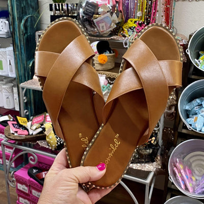 Micah Sandals - Tan Shabby Chic Boutique and Tanning Salon