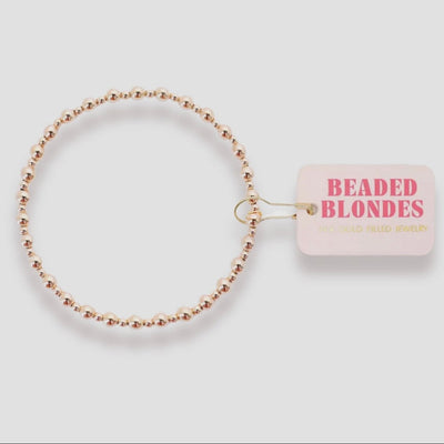Mini Katy Bracelet in Gold Beaded Blondes
