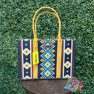 Mustard Aztec Wrangler Tote Shabby Chic Boutique and Tanning Salon
