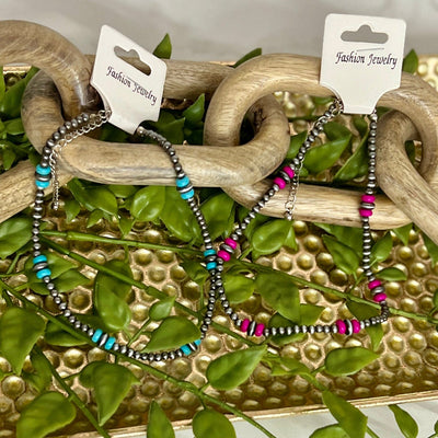 Navajo Pearls with Colored Stones Shabby Chic Boutique and Tanning Salon