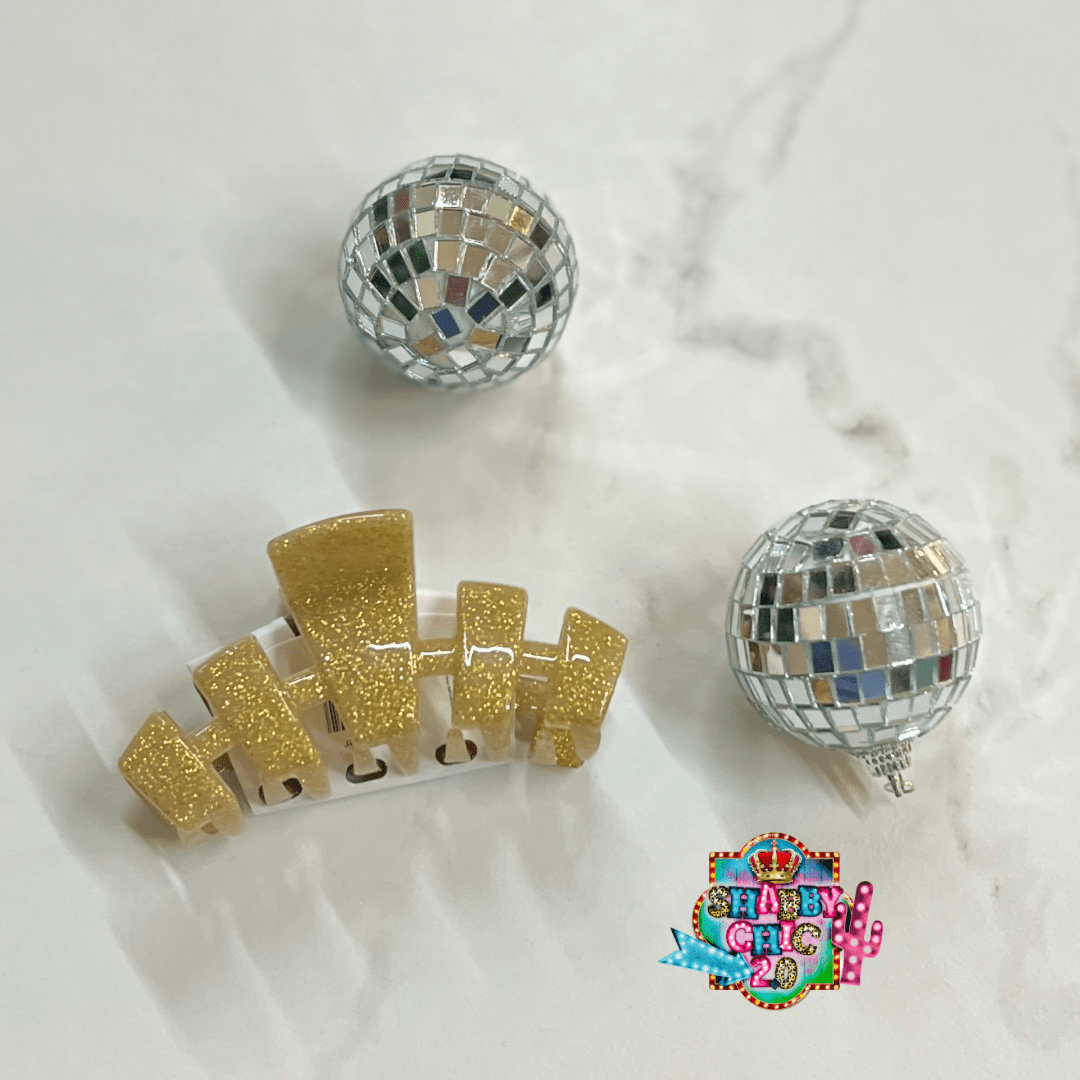 New Year's Teleties Hair Clips Shabby Chic Boutique and Tanning Salon Medium Gold