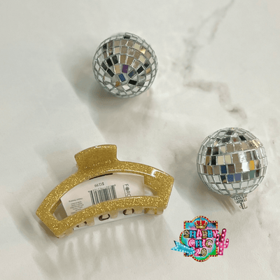 New Year's Teleties Hair Clips Shabby Chic Boutique and Tanning Salon Medium Gold Open