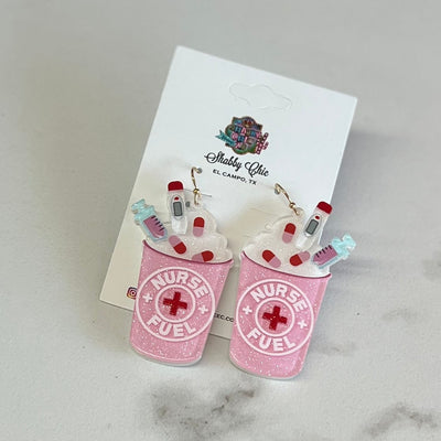 Nurse Fuel Earrings Shabby Chic Boutique and Tanning Salon