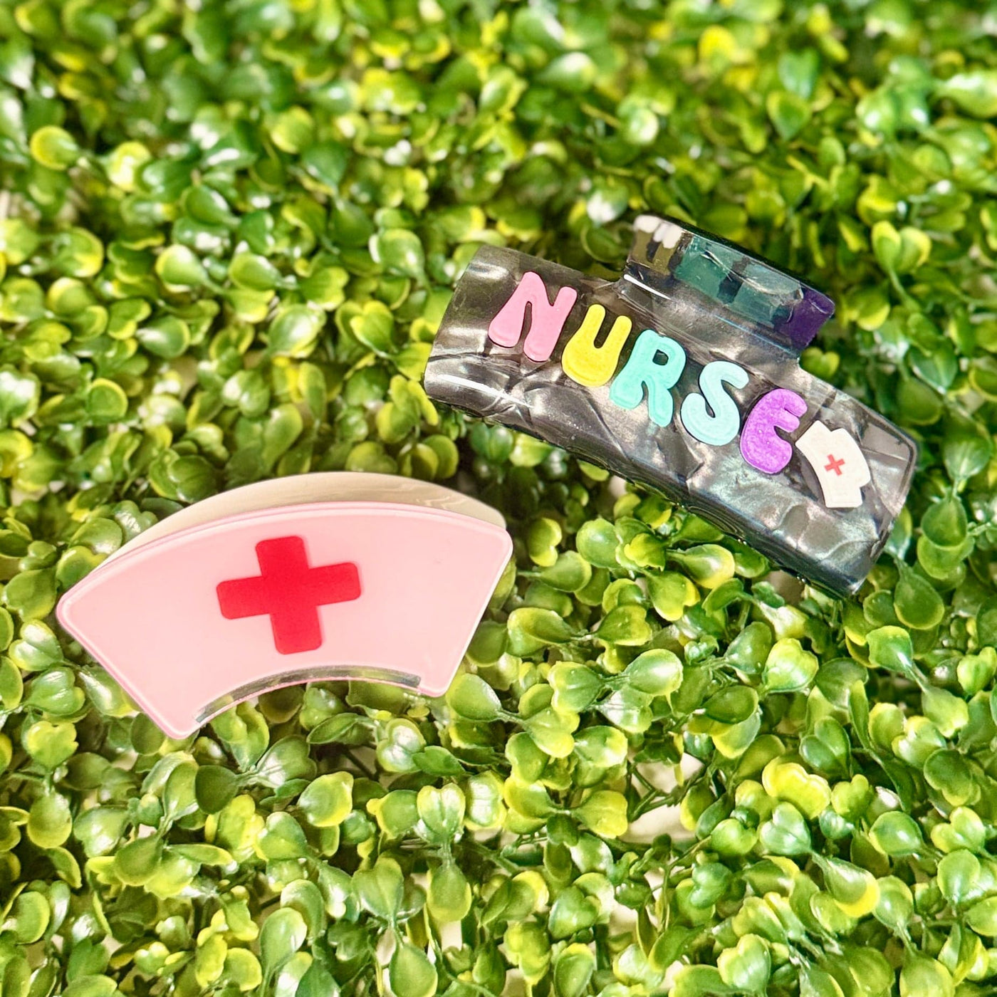Nurse Theme Hair Clips Shabby Chic Boutique and Tanning Salon