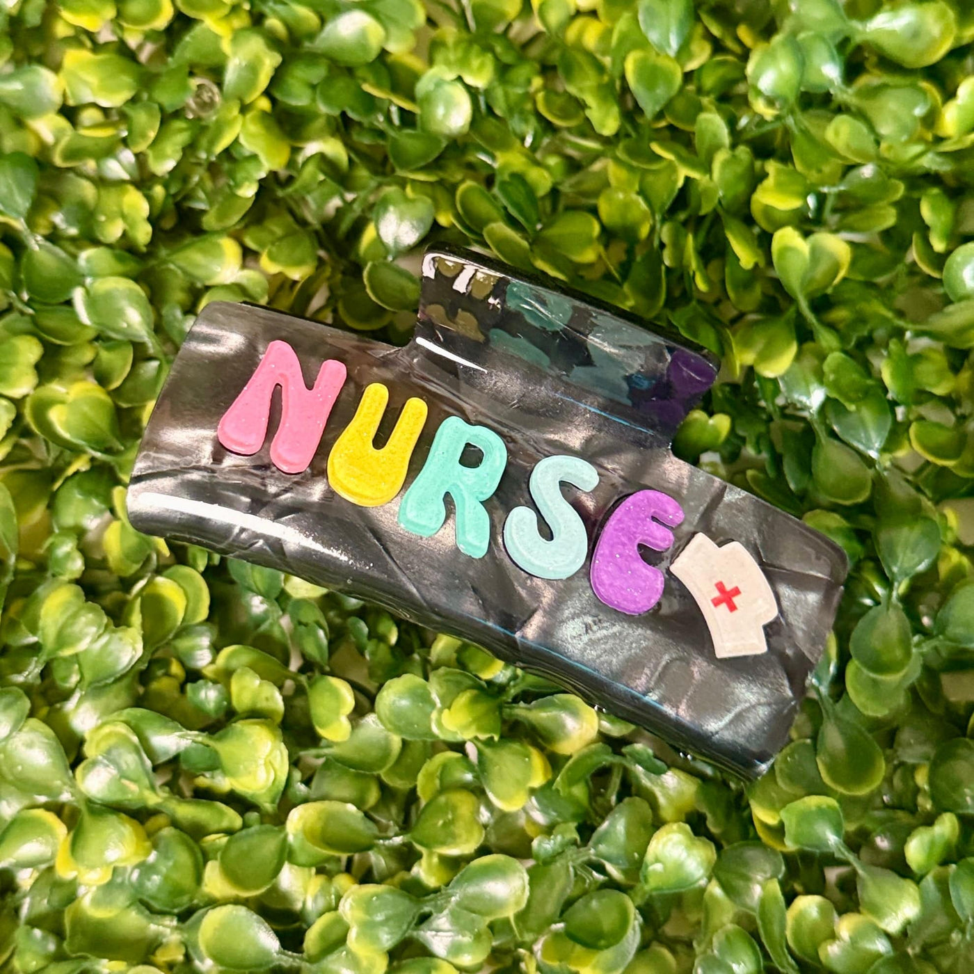 Nurse Theme Hair Clips Shabby Chic Boutique and Tanning Salon NURSE Clip