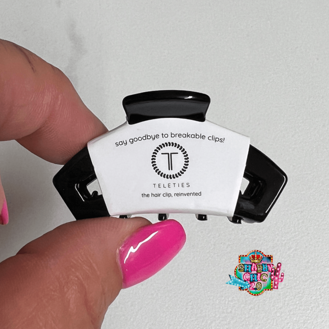 Open Teleties Hair Clips - Tiny Shabby Chic Boutique and Tanning Salon Tiny Open Jet Black