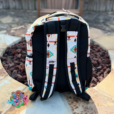 "OX" HOOEY BACKPACK CREAM/PINK AZTEC W/TURQUOISE/BLACK Shabby Chic Boutique and Tanning Salon