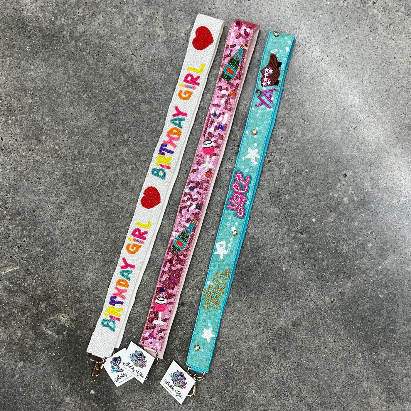 Party Time Purse Straps Shabby Chic Boutique and Tanning Salon