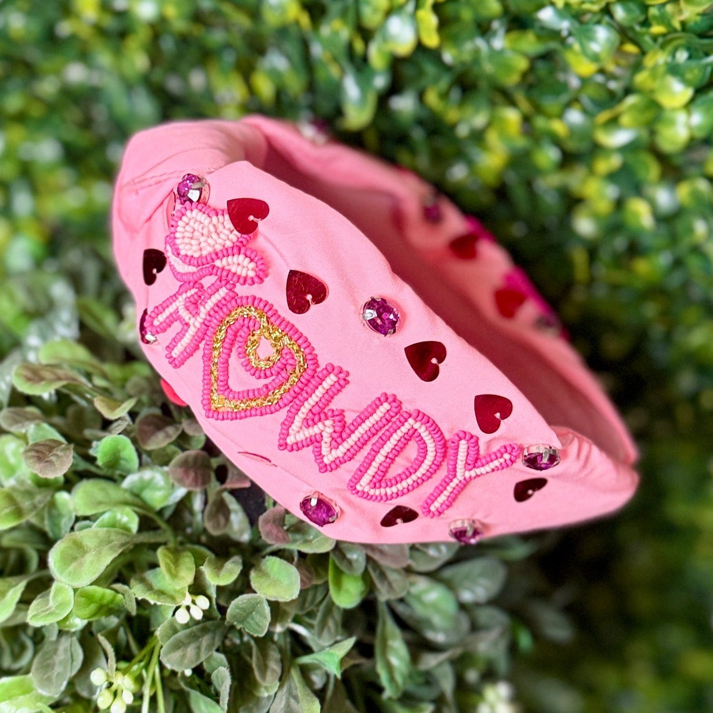 Pink Howdy Honey Headband Shabby Chic Boutique and Tanning Salon