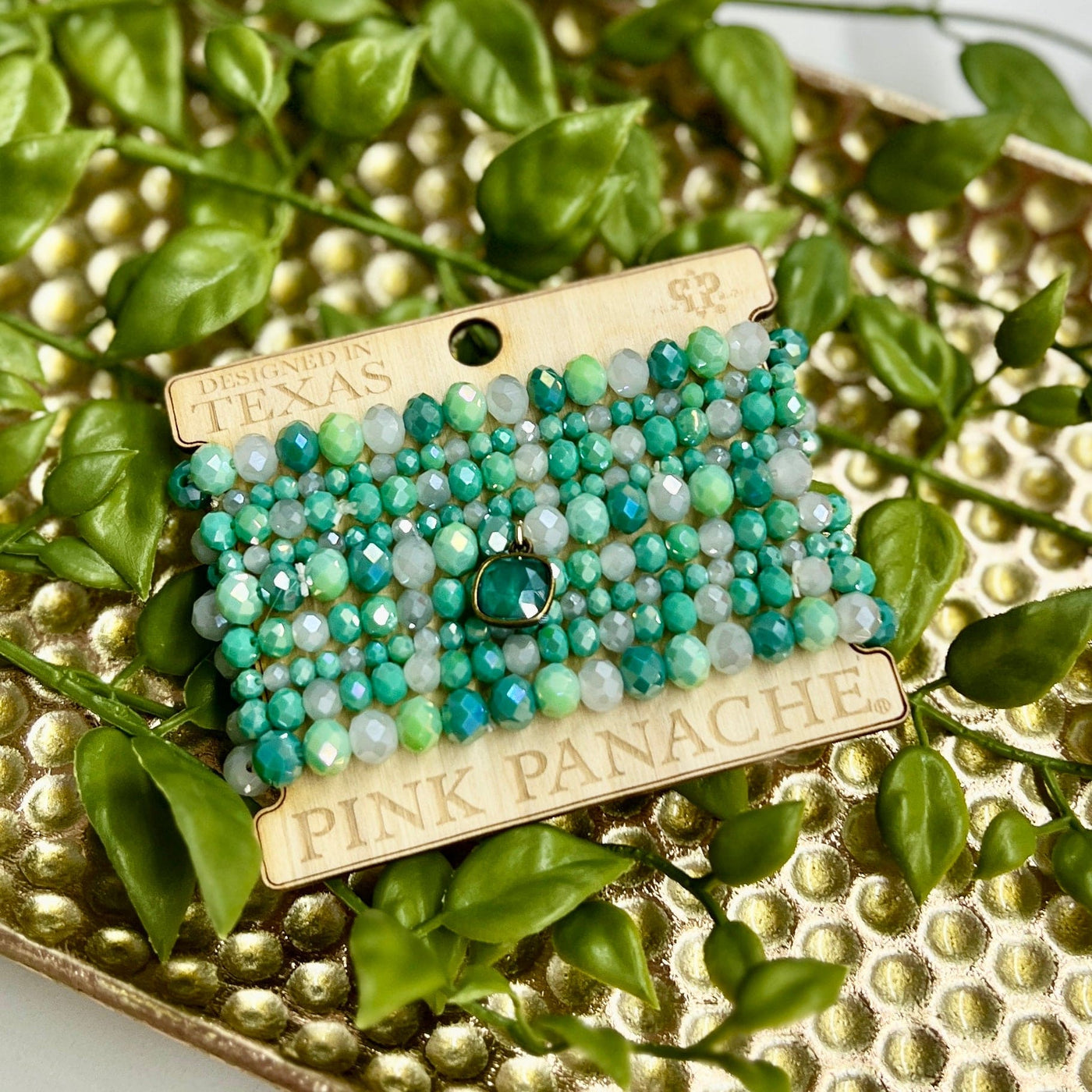 Pink Panache Bracelet Set - Shades of Green Shabby Chic Boutique and Tanning Salon