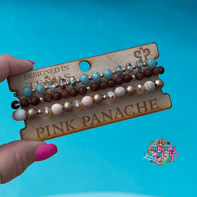 Pink Panache Extended Size Earthtones Bracelet Set Shabby Chic Boutique and Tanning Salon