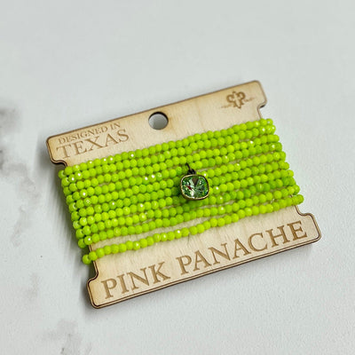 Pink Panache Solid Bracelet Set Shabby Chic Boutique and Tanning Salon Green