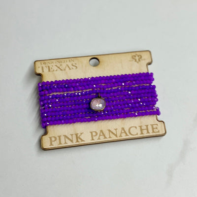 Pink Panache Solid Bracelet Set Shabby Chic Boutique and Tanning Salon Purple