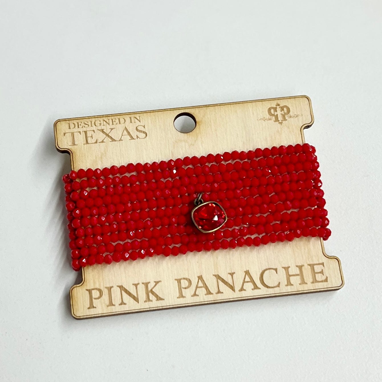 Pink Panache Solid Bracelet Set Shabby Chic Boutique and Tanning Salon Red
