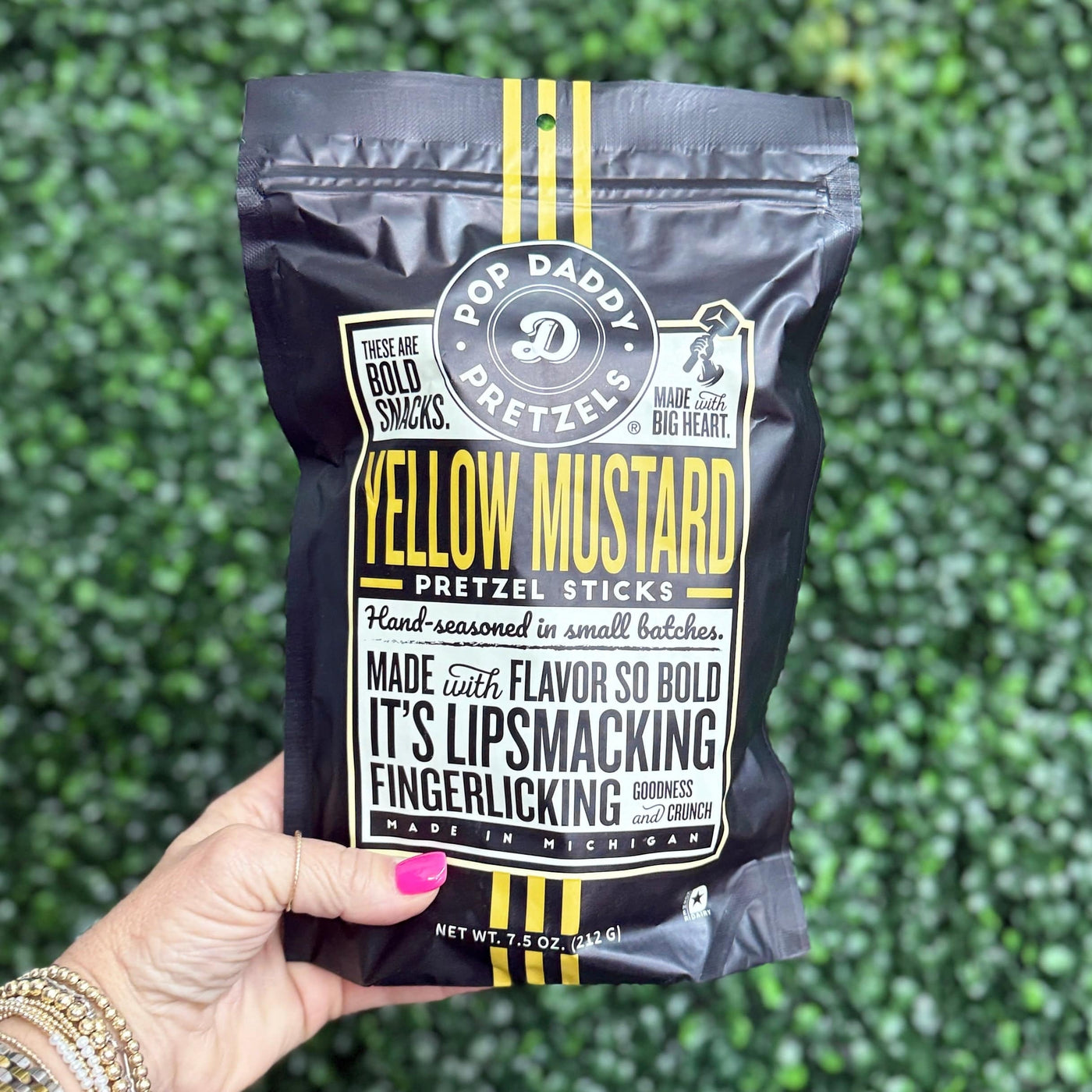 Pop Daddy – Mustard Seasoned Pretzels 7.5oz Shabby Chic Boutique and Tanning Salon