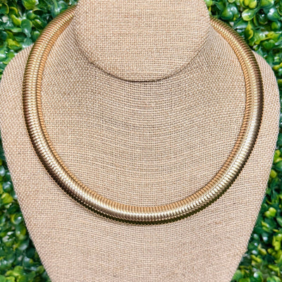 Posh Gold Collar Necklace Shabby Chic Boutique and Tanning Salon