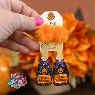 Posh Happy Halloween Earrings Shabby Chic Boutique and Tanning Salon