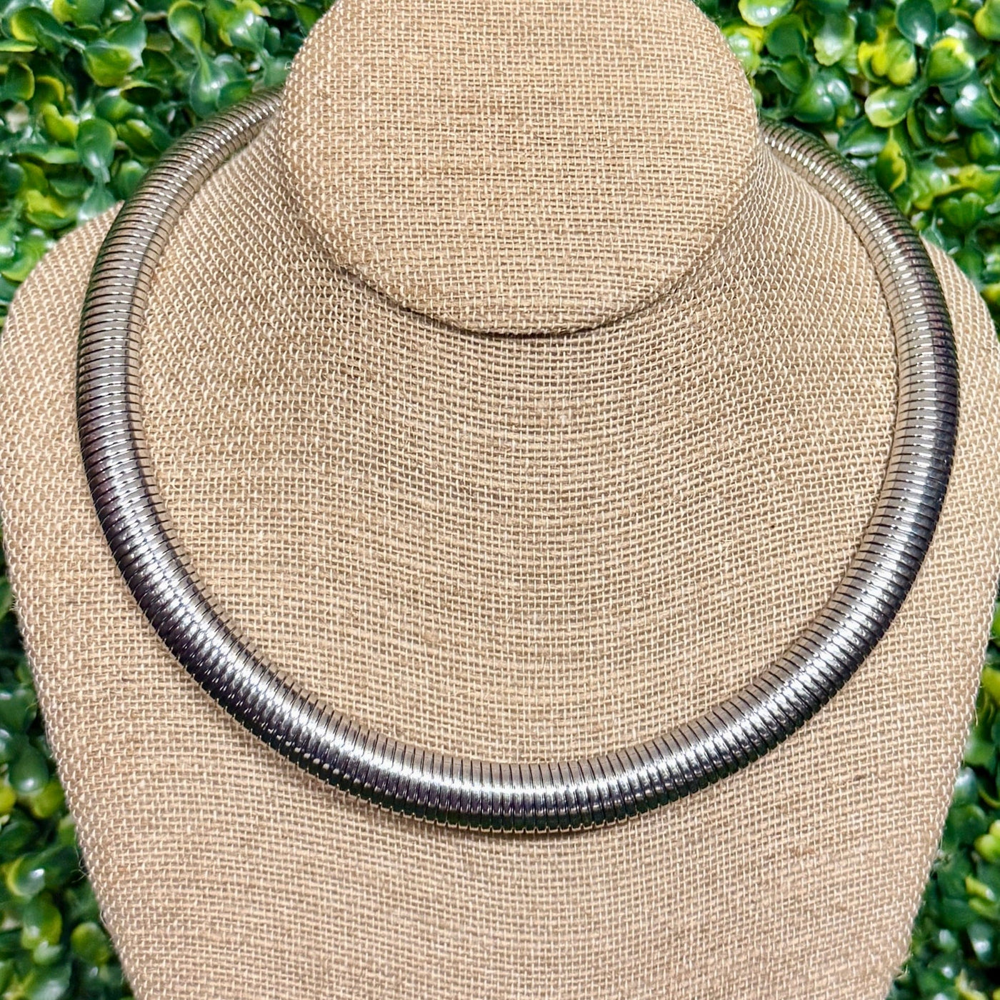 Posh SIlver Collar Necklace Shabby Chic Boutique and Tanning Salon