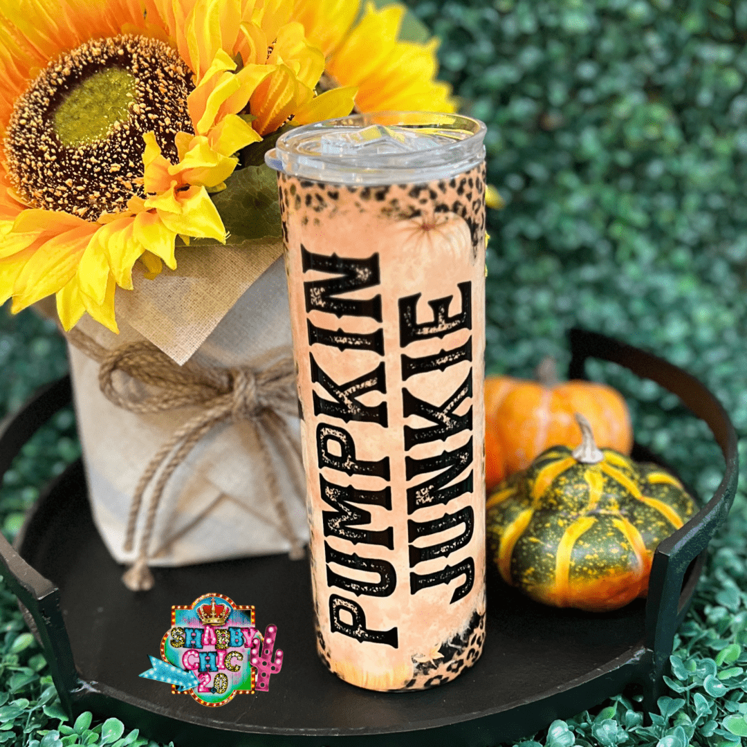 Pumpkin Junkie Cup Shabby Chic Boutique and Tanning Salon