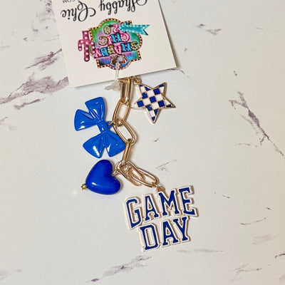 Purse Charms Shabby Chic Boutique and Tanning Salon Blue Game Day