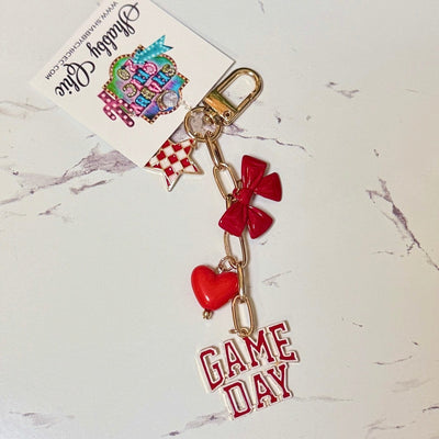 Purse Charms Shabby Chic Boutique and Tanning Salon Red Game Day