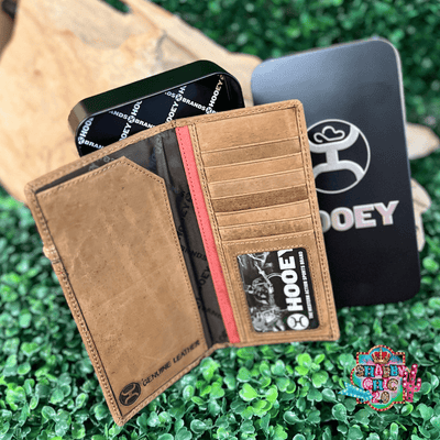 "RANGER" TAN W/EMBROIDERED ACCENTS RODEO HOOEY WALLET Shabby Chic Boutique and Tanning Salon