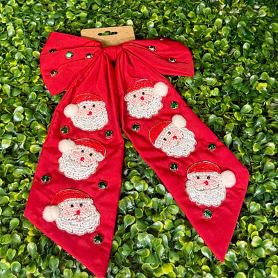 Red Santa Bow Shabby Chic Boutique and Tanning Salon