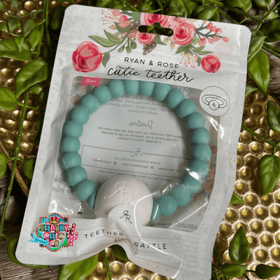Ryan and Rose Cutie Teether and Rattle Shabby Chic Boutique and Tanning Salon Seaglass