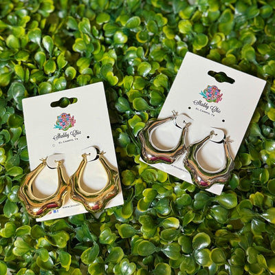 Scalloped Hoop Earrings Shabby Chic Boutique and Tanning Salon