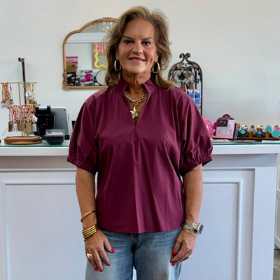 Seasons Change Top - Wine Shabby Chic Boutique and Tanning Salon