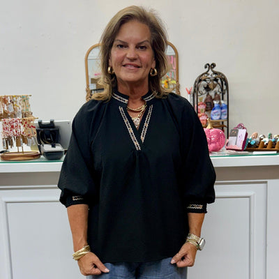 Sending Out Safari Vibes Top - Black Shabby Chic Boutique and Tanning Salon