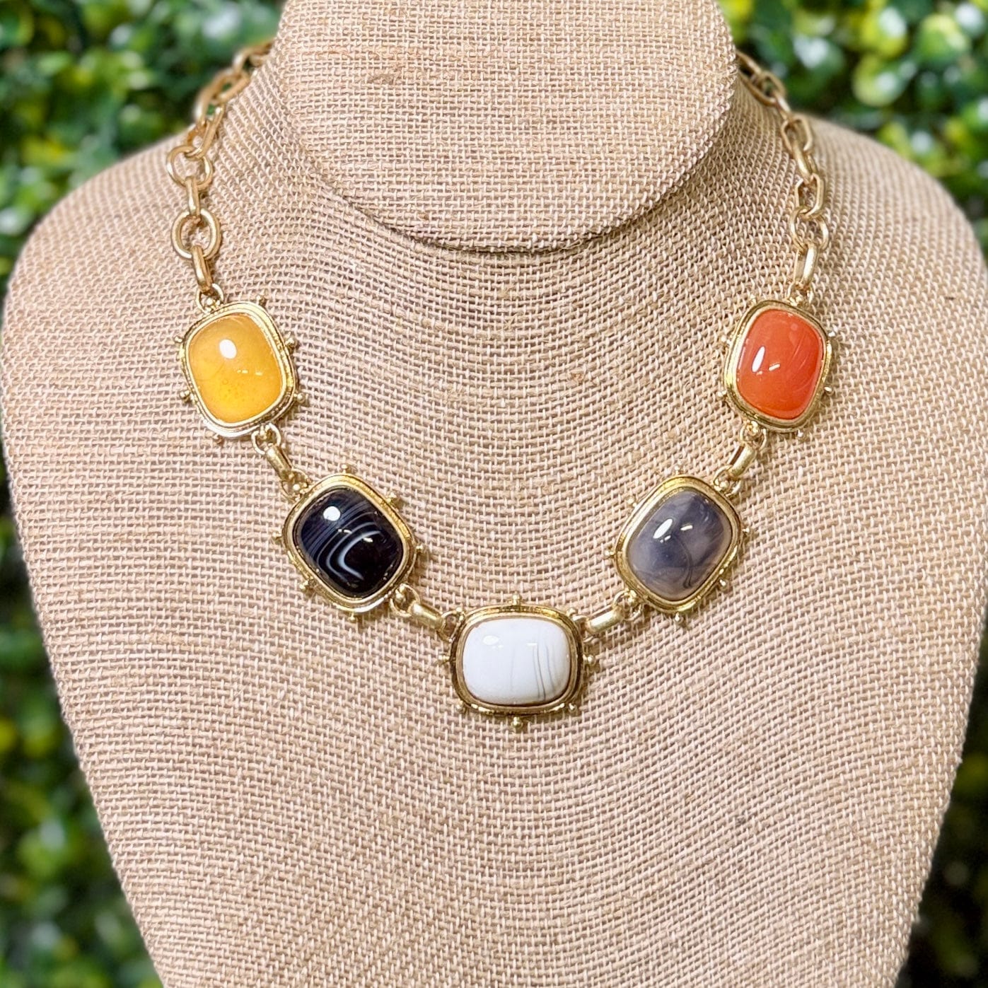 Shades of Fall Stone Necklace Shabby Chic Boutique and Tanning Salon