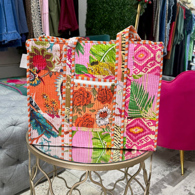 Shades of Pink Quilted Bag Shabby Chic Boutique and Tanning Salon