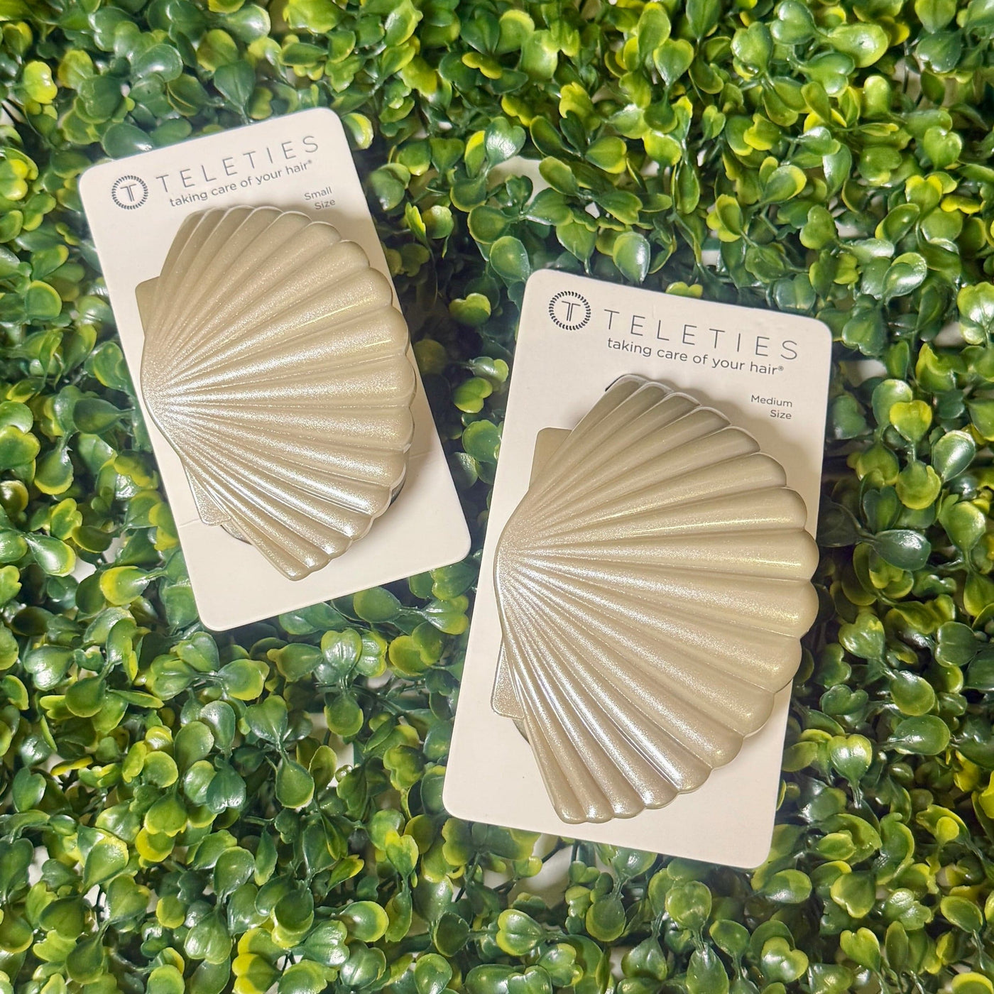 Shimmering Shell Flat Hair Clip Shabby Chic Boutique and Tanning Salon