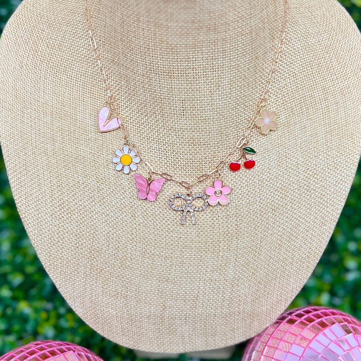 Signs of Spring Charm Necklace – Shabby Chic Boutique and Tanning Salon