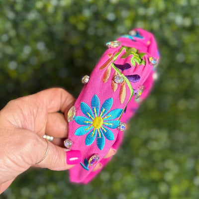 Sparkle and Embroidered Headbands Shabby Chic Boutique and Tanning Salon Pink