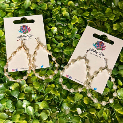 Sparkle Pearl Teardrop Earrings Shabby Chic Boutique and Tanning Salon