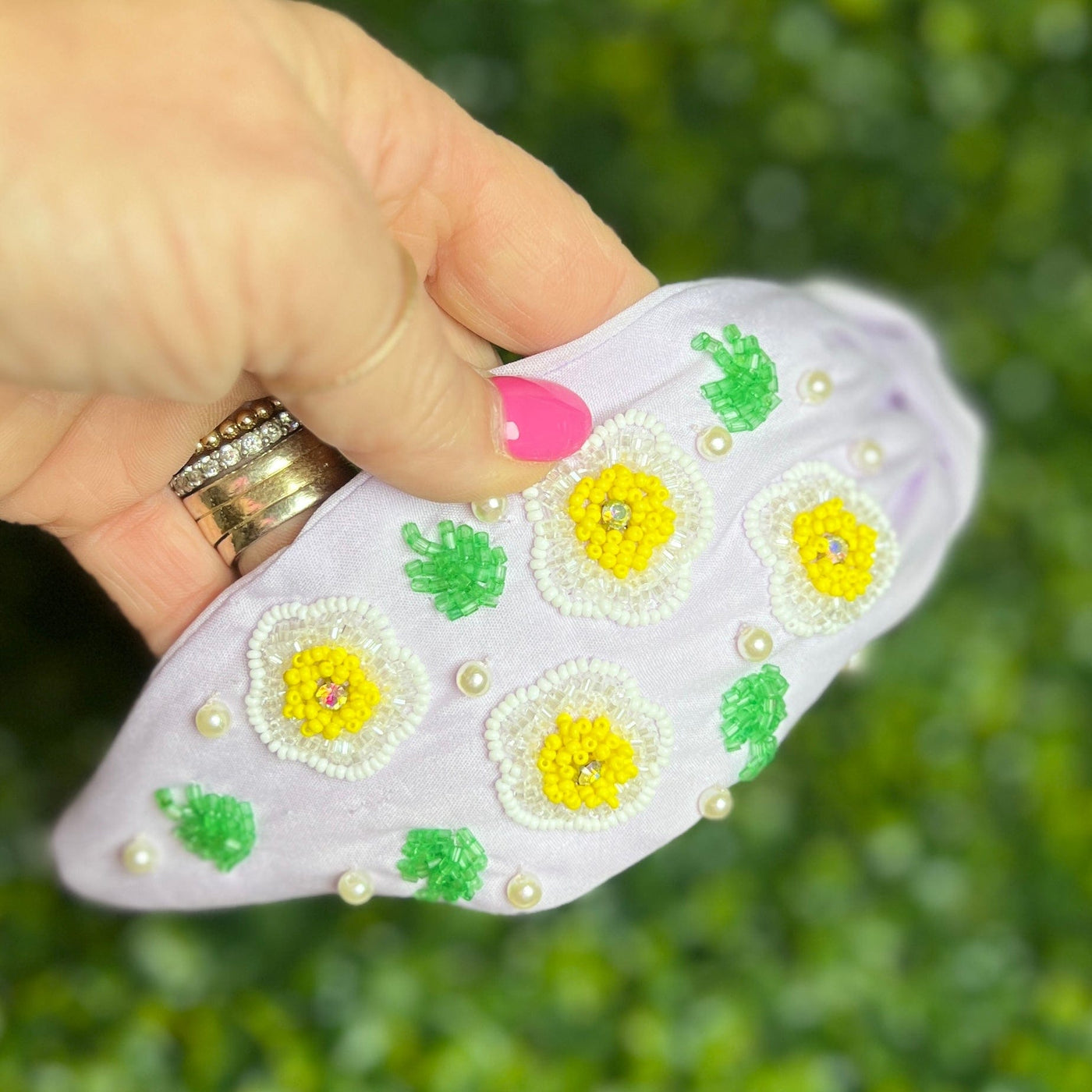 Spring Floral Headbands Shabby Chic Boutique and Tanning Salon Lavendar with Flowers