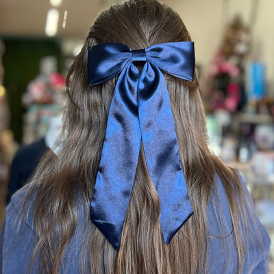 Summer Hairbows Shabby Chic Boutique and Tanning Salon Navy