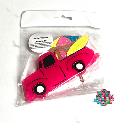 Summer Truck Car Freshies Shabby Chic Boutique and Tanning Salon Pink Truck