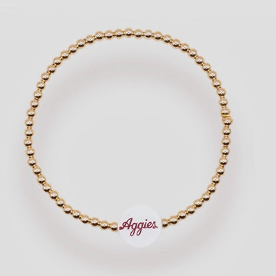 Tamu/Aggies Logo Bracelet Beaded Blondes