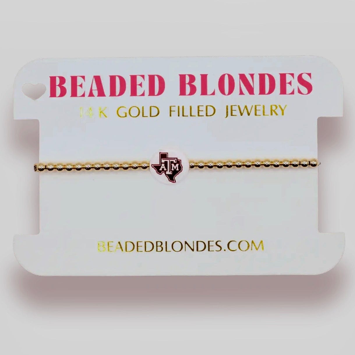 Tamu/Aggies Logo Bracelet Beaded Blondes