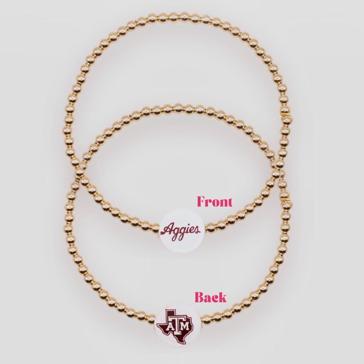 Tamu/Aggies Logo Bracelet Beaded Blondes