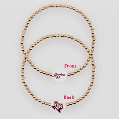 Tamu/Aggies Logo Bracelet Beaded Blondes