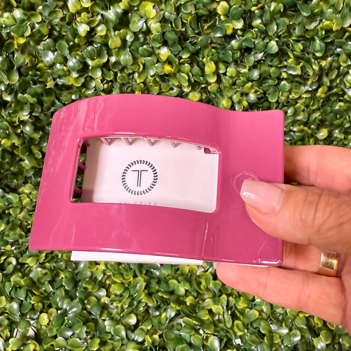 Teleties Fall Collection Shabby Chic Boutique and Tanning Salon Large Flat Rectangle Hair Clip - WIld Side