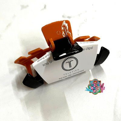 Teleties Halloween Collection Shabby Chic Boutique and Tanning Salon Classic Jack-O  Large Hair Clip