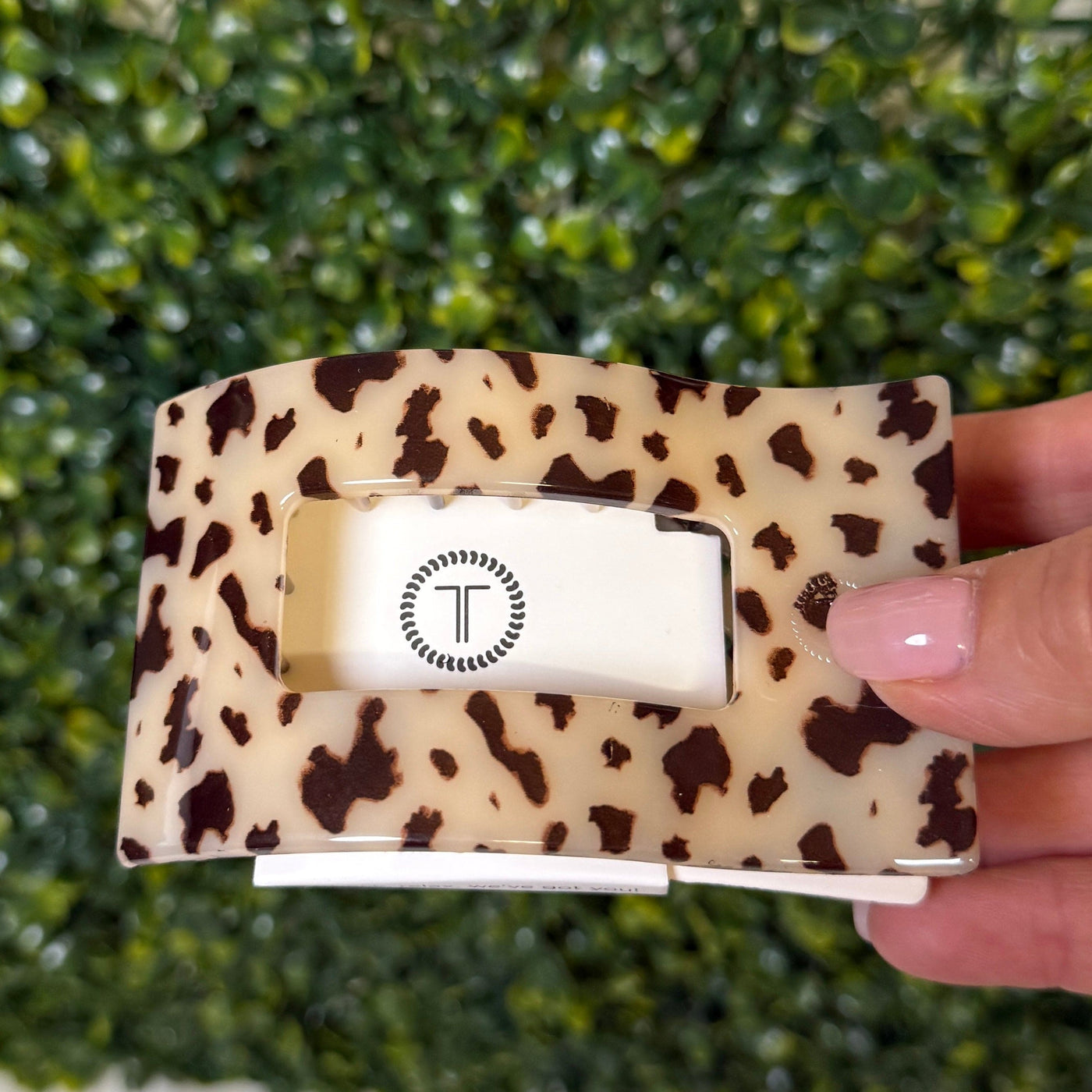 Teleties - Rectangle Hair Clip Collection Shabby Chic Boutique and Tanning Salon Medium Flat Rectangle Hair Clip - Blonde Tortoise