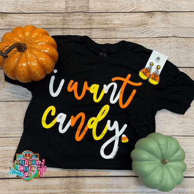 Texas True Threads I Want Candy Tee Shabby Chic Boutique and Tanning Salon
